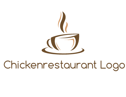 abstract coffee cup logo