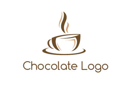 abstract coffee cup logo
