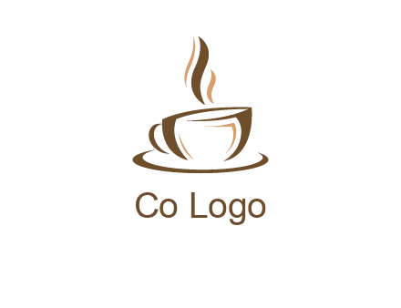 abstract coffee cup logo