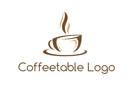 abstract coffee cup logo