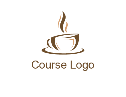 abstract coffee cup logo