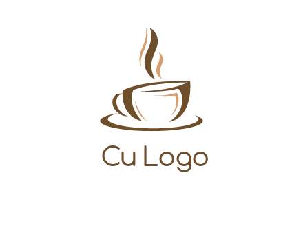 abstract coffee cup logo