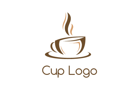 abstract coffee cup logo