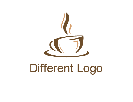 abstract coffee cup logo
