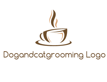 abstract coffee cup logo