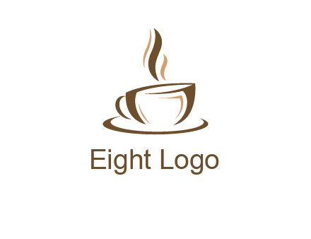 abstract coffee cup logo