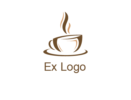 abstract coffee cup logo