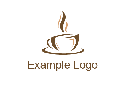 abstract coffee cup logo