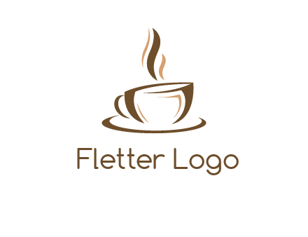 abstract coffee cup logo