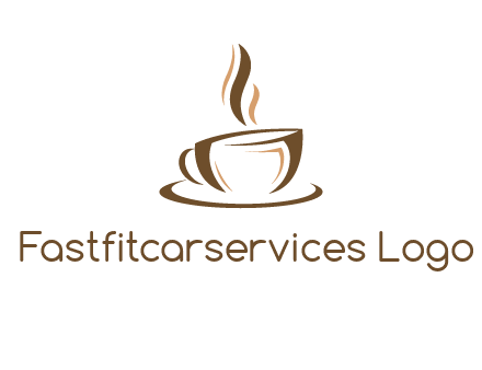 abstract coffee cup logo