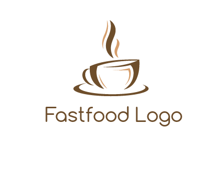 abstract coffee cup logo