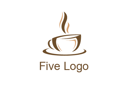 abstract coffee cup logo