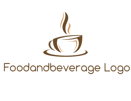 abstract coffee cup logo
