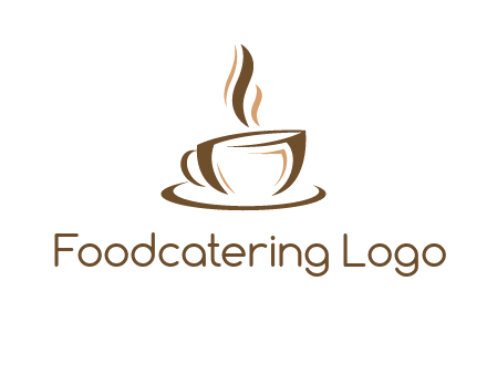 abstract coffee cup logo