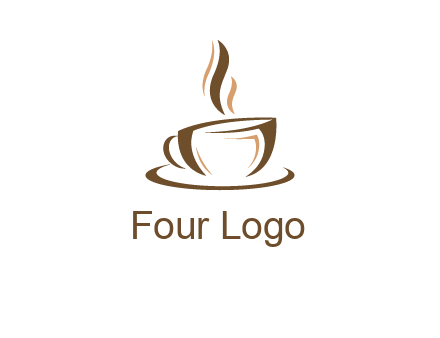 abstract coffee cup logo