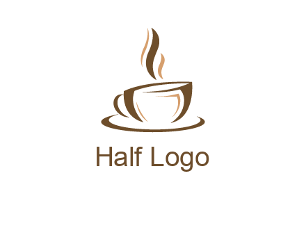 abstract coffee cup logo
