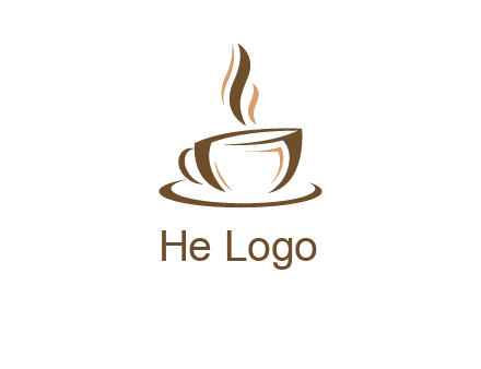 abstract coffee cup logo