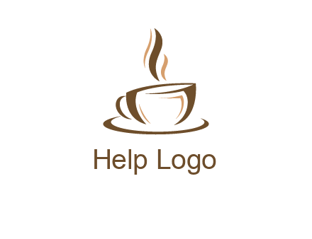 abstract coffee cup logo