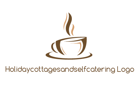 abstract coffee cup logo
