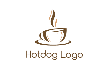 abstract coffee cup logo
