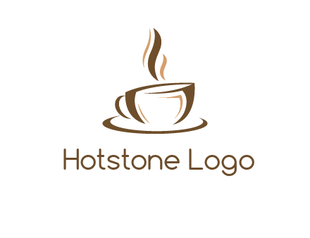 abstract coffee cup logo