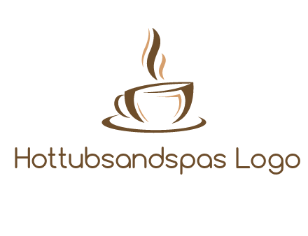 abstract coffee cup logo