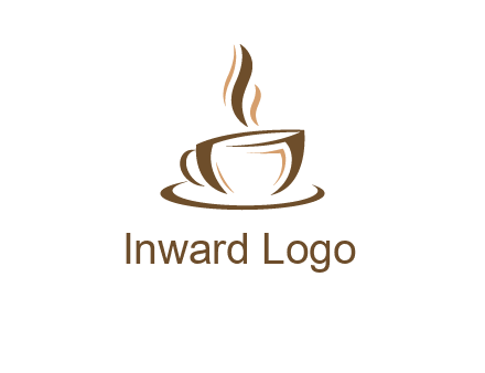 abstract coffee cup logo