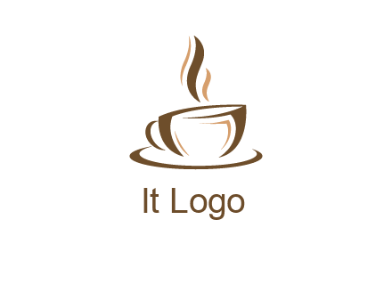 abstract coffee cup logo
