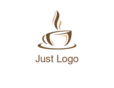 abstract coffee cup logo