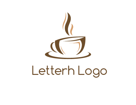 abstract coffee cup logo