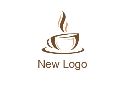 abstract coffee cup logo