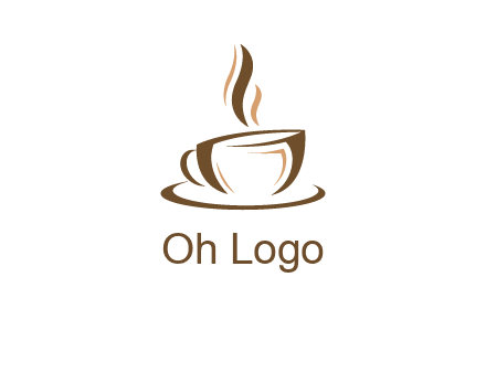 abstract coffee cup logo