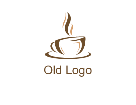 abstract coffee cup logo