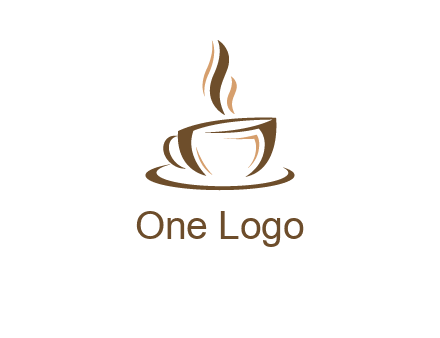 abstract coffee cup logo