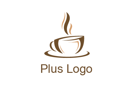abstract coffee cup logo
