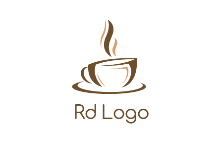abstract coffee cup logo