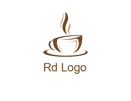 abstract coffee cup logo