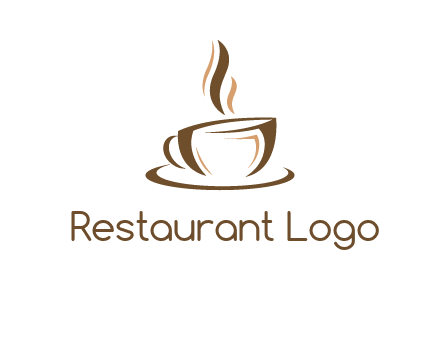 abstract coffee cup logo