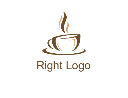 abstract coffee cup logo