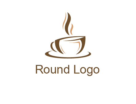 abstract coffee cup logo