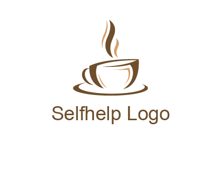 abstract coffee cup logo
