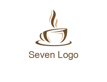 abstract coffee cup logo