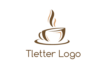 abstract coffee cup logo