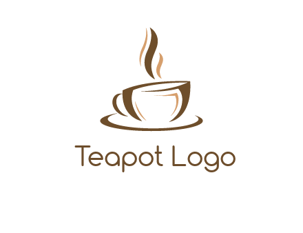 abstract coffee cup logo