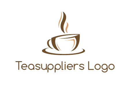 abstract coffee cup logo
