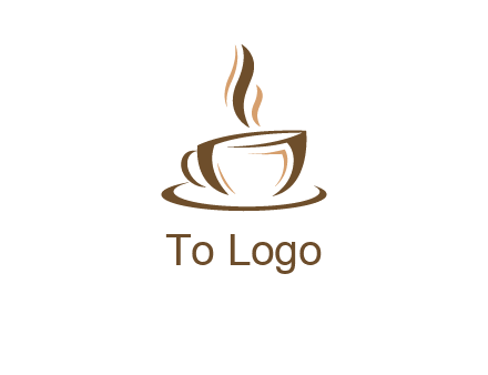 abstract coffee cup logo