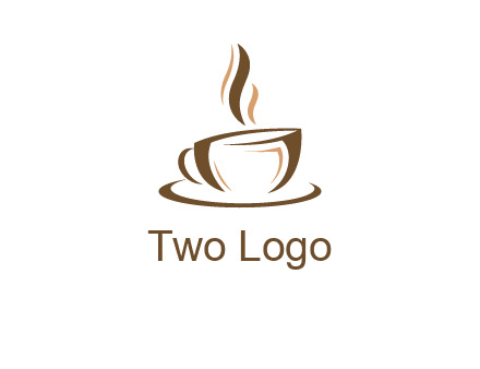 abstract coffee cup logo