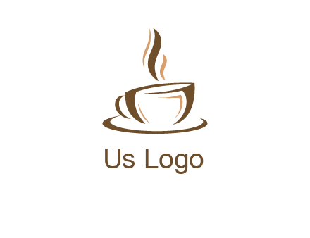 abstract coffee cup logo