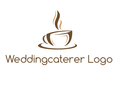 abstract coffee cup logo