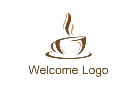 abstract coffee cup logo